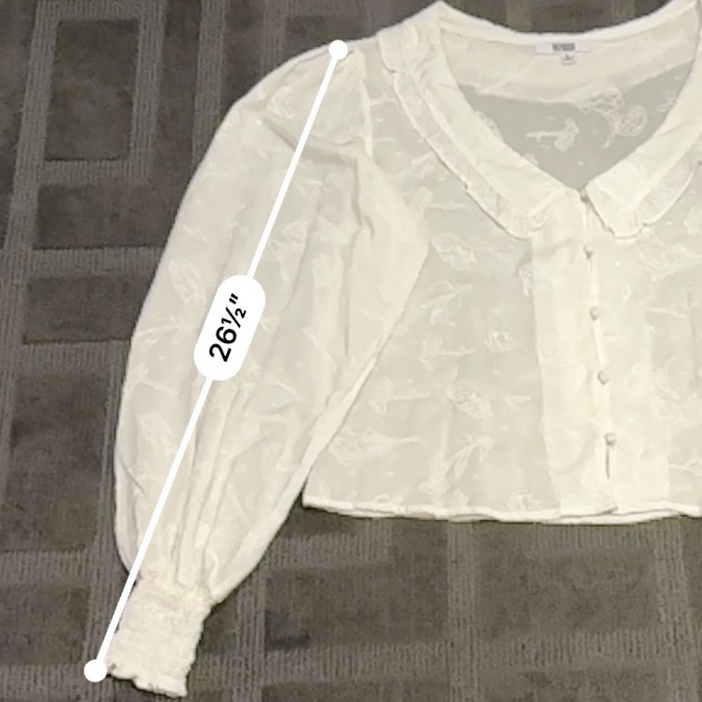 BB DAKOTA Steve Madden White Women's Nobodys Baby Top Size Large - Picture 9 of 10